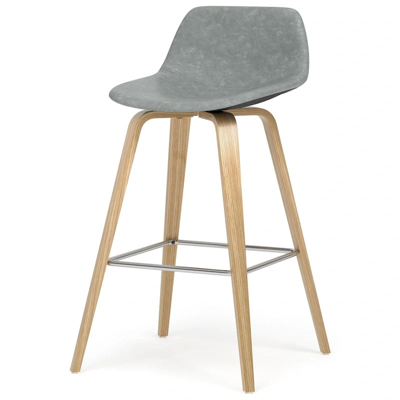 WYNDENHALL Cacey Mid Century Modern Bentwood Counter Height Stool (Set of 2) - 20.7 x 21.1 x 36.6