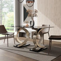  Tualatin Modern 58-inch Glass Top Dining Table