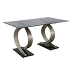 Tualatin Modern 58-inch Glass Top Dining Table