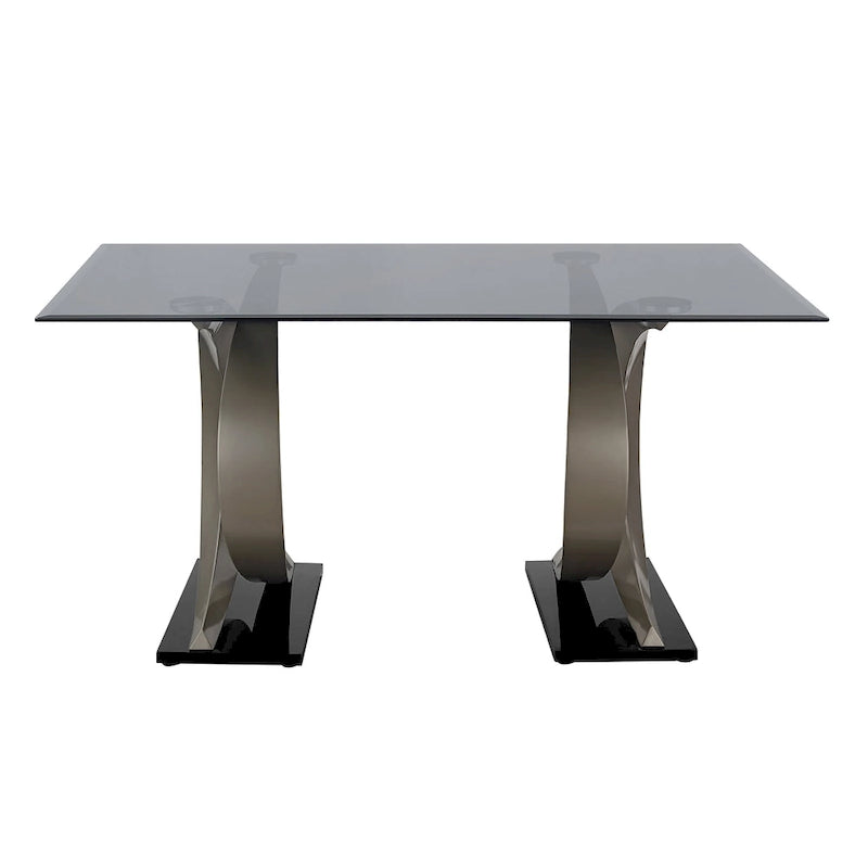 Tualatin Modern 58-inch Glass Top Dining Table