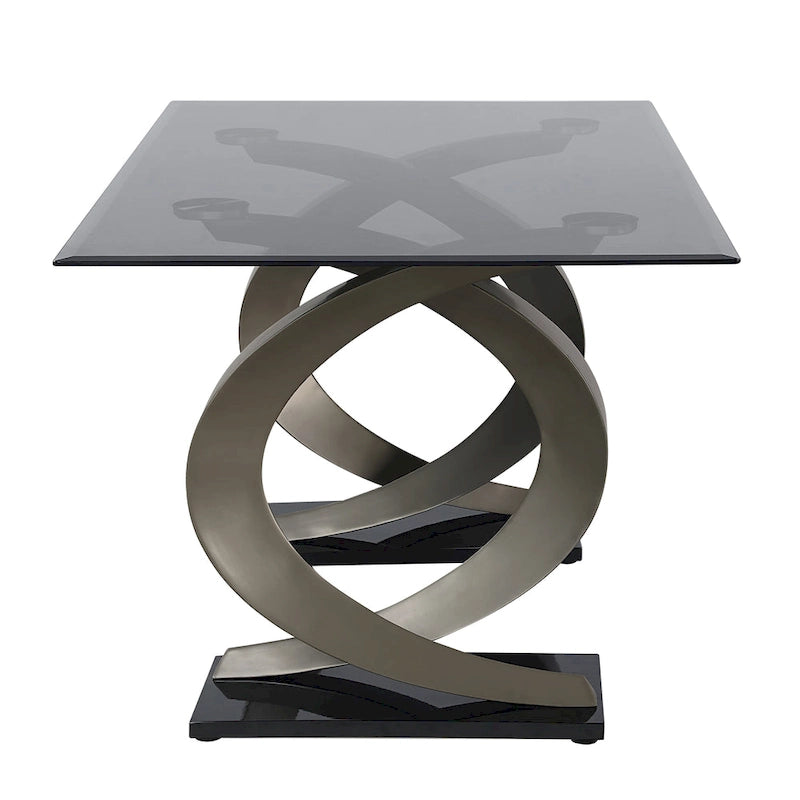 Tualatin Modern 58-inch Glass Top Dining Table