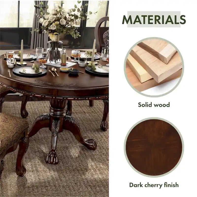 Carpia Formal Brown Cherry 48-inch Dining Table