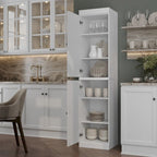 100% Solid Wood 16.5 Kitchen Pantry Cabinet with  by