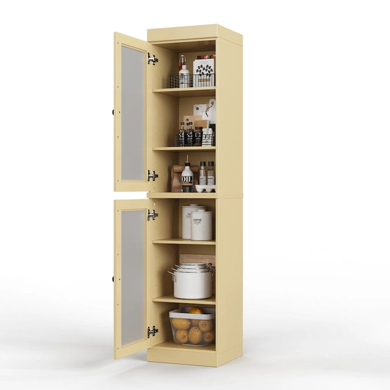 100% Solid Wood 16.5 Kitchen Pantry Cabinet with Doors by Palace Imports