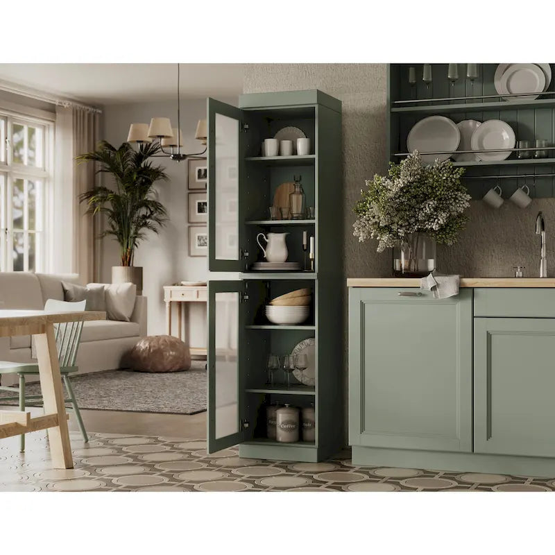 100% Solid Wood 16.5 Kitchen Pantry Cabinet with Doors by Palace Imports