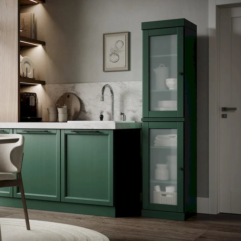 100% Solid Wood 16.5 Kitchen Pantry Cabinet with Doors by Palace Imports