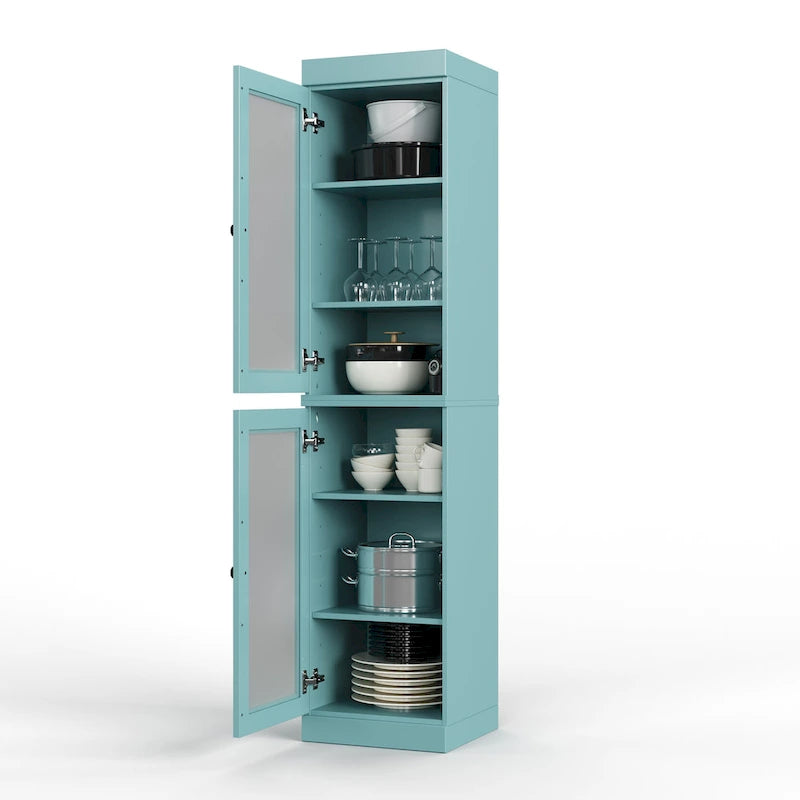 100% Solid Wood 16.5 Kitchen Pantry Cabinet with Doors by Palace Imports