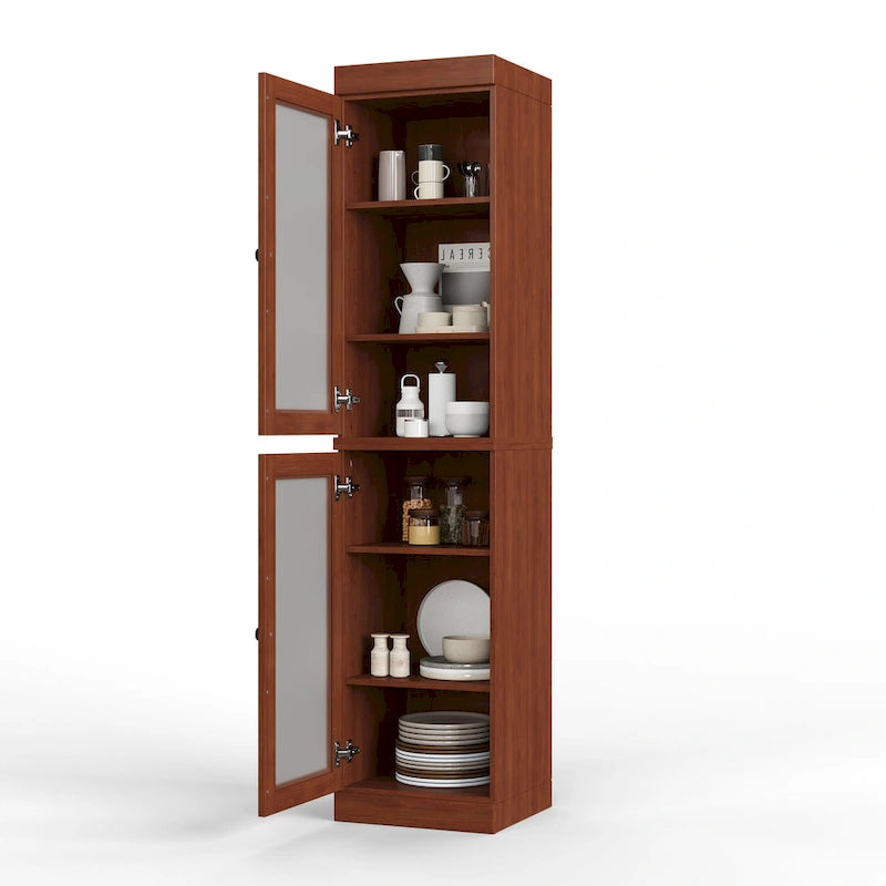 100% Solid Wood 16.5 Kitchen Pantry Cabinet with  by