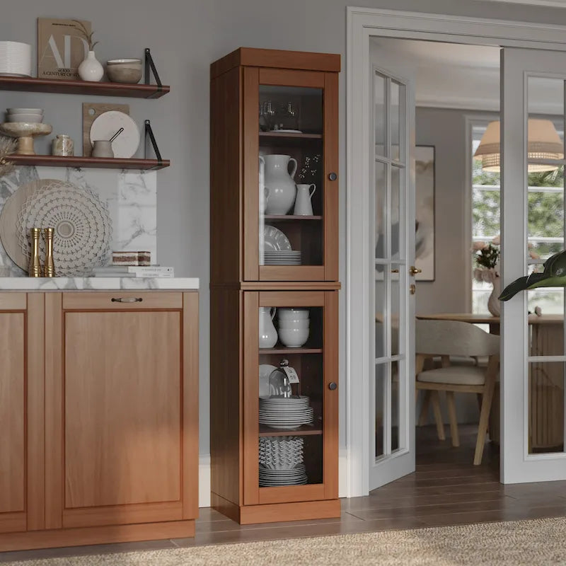 100% Solid Wood 16.5 Kitchen Pantry Cabinet with Doors by Palace Imports