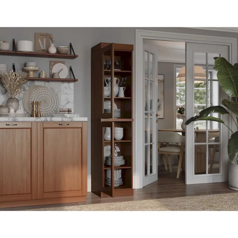 100% Solid Wood 16.5 Kitchen Pantry Cabinet with  by