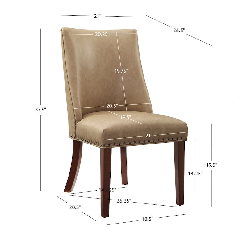 Allard Faux Leather Dining Chairs (Set of 2)