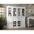 100% Solid Wood Kitchen China Pantry Buffet with Glass or Solid Wood Doors and 2-Drawer Kit by Palace Imports - 65 x 71.5