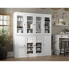 100% Solid Wood Kitchen China Pantry Buffet with Glass or Solid Wood  and 2-Drawer Kit by  - 65 x 71.5