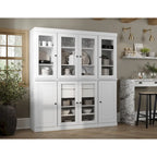 100% Solid Wood Kitchen China Pantry Buffet with Glass or Solid Wood Doors and 2-Drawer Kit by Palace Imports - 65 x 71.5