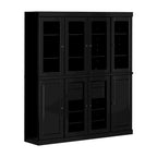100% Solid Wood Kitchen China Pantry Buffet with Glass or Solid Wood Doors and 2-Drawer Kit by Palace Imports - 65 x 71.5