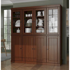100% Solid Wood Kitchen China Pantry Buffet with Glass or Solid Wood Doors and 2-Drawer Kit by Palace Imports - 65 x 71.5