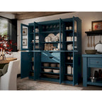 100% Solid Wood Kitchen China Pantry Buffet with Glass or Solid Wood Doors and 2-Drawer Kit by Palace Imports - 65 x 71.5