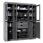 100% Solid Wood Kitchen China Pantry Buffet with Glass or Solid Wood Doors and 2-Drawer Kit by Palace Imports - 65 x 71.5