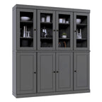 100% Solid Wood Kitchen China Pantry Buffet with Glass or Solid Wood  and 2-Drawer Kit by  - 65 x 71.5