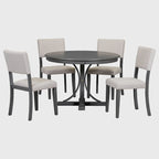 5-Piece Retro Round Dining Table Set