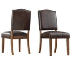 Benchwright Rustic X-base Round Pine Wood Nailhead 7-piece Dining Set by