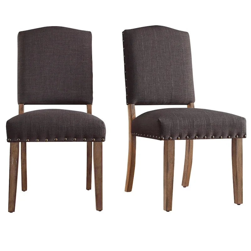 Benchwright Rustic X-base Round Pine Wood Nailhead 7-piece Dining Set by