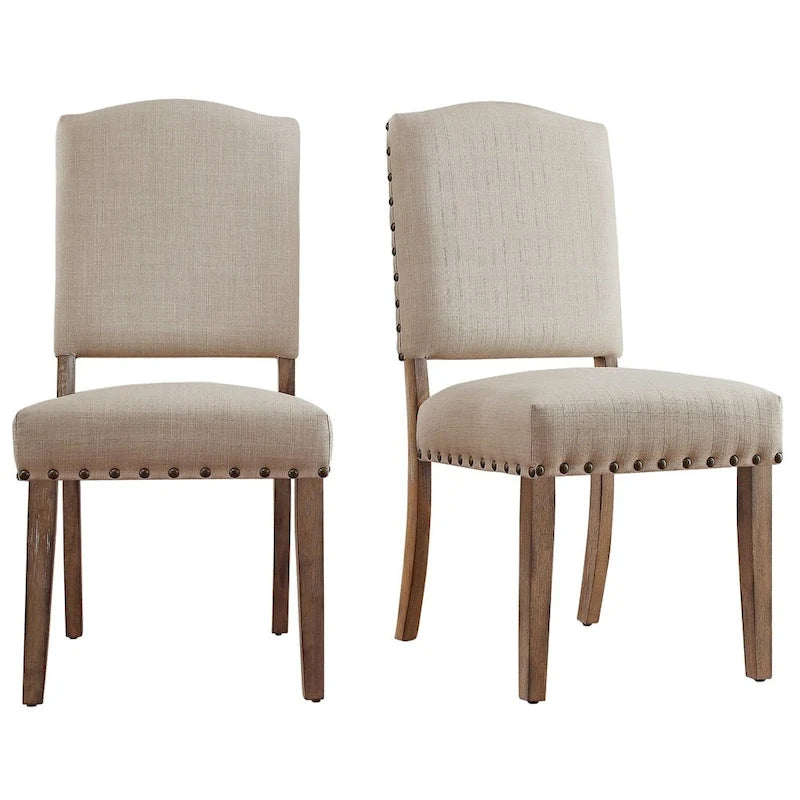 Benchwright Rustic X-base Round Pine Wood Nailhead 7-piece Dining Set by