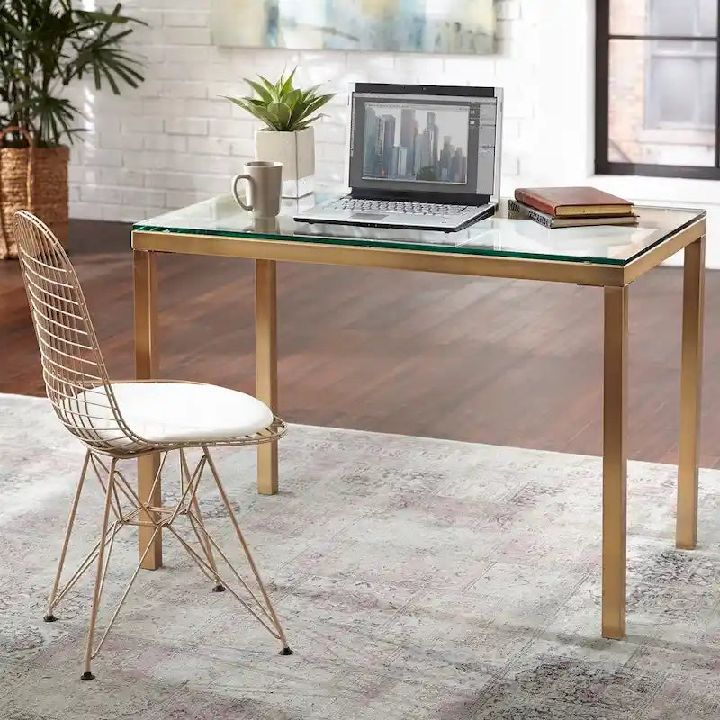 Manhattan Gold Metal Desk