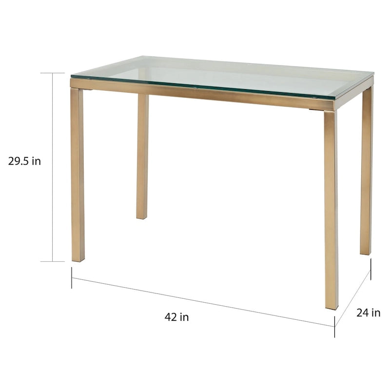 Manhattan Gold Metal Desk