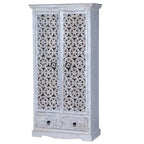 Maadze Mandolin 70.6 High Carved Armoire with Shelves and Drawers