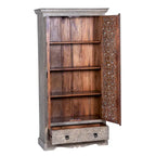 Maadze Mandolin 70.6 High Carved Armoire with Shelves and Drawers