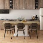63-78.7 Extendable Dining Table, Wood Finish Office Meeting Table