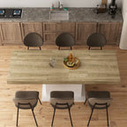 63-78.7 Extendable Dining Table, Wood Finish Office Meeting Table