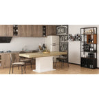 63-78.7 Extendable Dining Table, Wood Finish Office Meeting Table