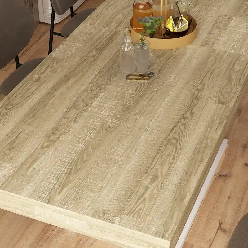 63-78.7 Extendable Dining Table, Wood Finish Office Meeting Table