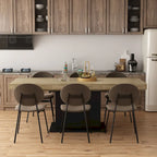 63-78.7 Extendable Dining Table, Wood Finish Office Meeting Table