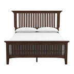 Modern Mission Queen Bedroom Set with 2 Nightstands and 1 Dresser with Mirror
