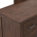 Modern Mission Queen Bedroom Set with 2 Nightstands and 1 Dresser with Mirror