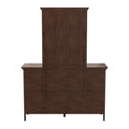 Modern Mission Queen Bedroom Set with 2 Nightstands and 1 Dresser with Mirror