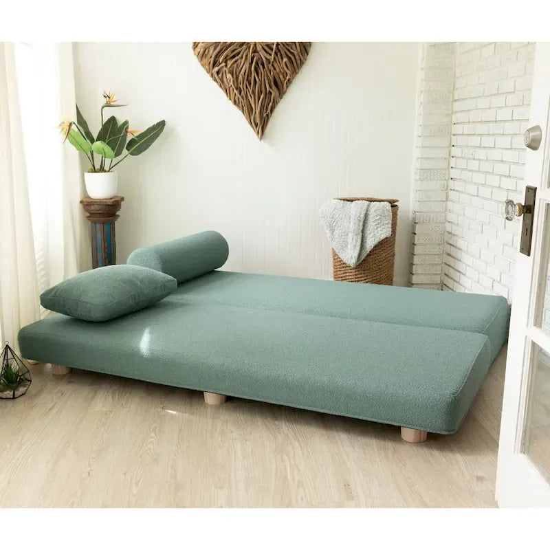 Jaxx Avida Daybed - Fold Out Queen Sleeper - Premium Boucle: Sleek and Modern Lounge for Relaxing and Overnight Guests