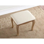 Watt Wood Makeup Vanity Table and Stool Set