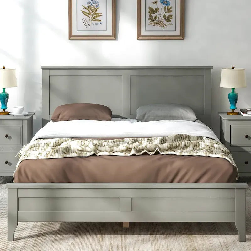 Modern Solid Wood Platform Bed