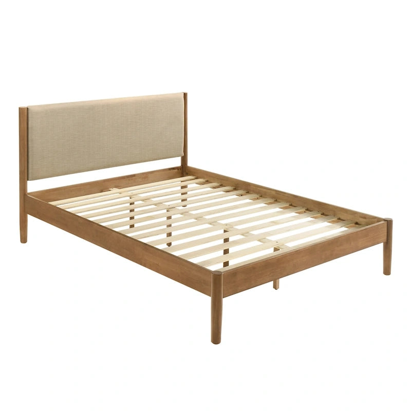 Vichy Platform Bed, Light Walnut, Queen