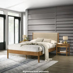 Vichy Platform Bed, Light Walnut, Queen