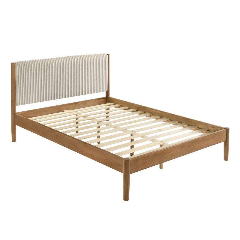 Vichy Platform Bed, Light Walnut, Queen