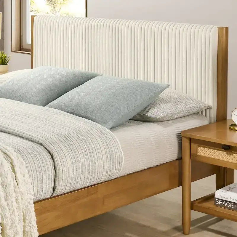 Vichy Platform Bed, Light Walnut, Queen