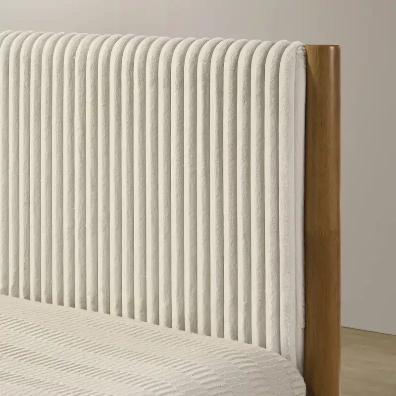 Vichy Platform Bed, Light Walnut, Queen