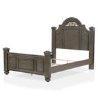Vame 3-Piece Traditional Grey Wood Poster Bedroom Set With Two Nightstands by