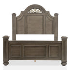 Vame 3-Piece Traditional Grey Wood Poster Bedroom Set With Two Nightstands by
