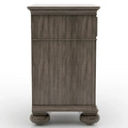 Vame 3-Piece Traditional Grey Wood Poster Bedroom Set With Two Nightstands by